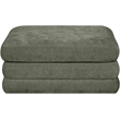 Meridian Furniture Stellar Green Chenille Fabric Modular Ottoman