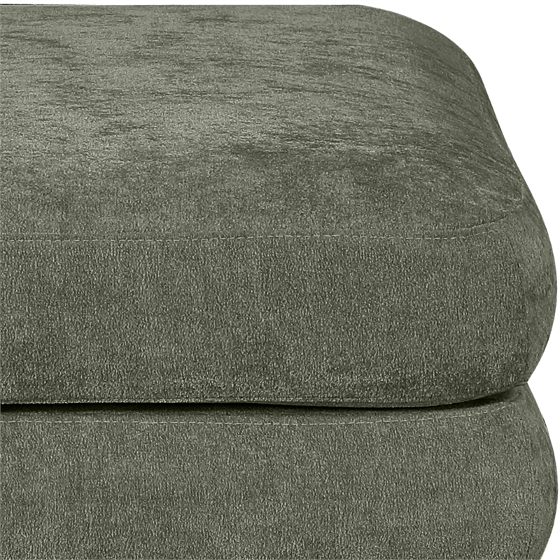 Meridian Furniture Stellar Green Chenille Fabric Modular Ottoman
