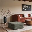 Meridian Furniture Stellar Green Chenille Fabric Modular Ottoman