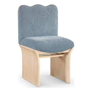 Meridian Furniture Shaw Light Blue Chenille Fabric Upholstered Dining Chair
