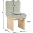 Meridian Furniture Shaw Mint Chenille Fabric Upholstered Dining Chair