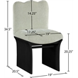 Meridian Furniture Shaw Mint Chenille Fabric Upholstered Dining Chair