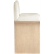 Meridian Furniture Shaw Cream Chenille Fabric Upholstered Counter Stool