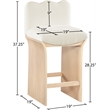 Meridian Furniture Shaw Cream Chenille Fabric Upholstered Counter Stool