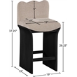 Meridian Furniture Shaw Beige Chenille Fabric Upholstered Counter Stool