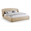Meridian Furniture Sandro Beige Chenille Fabric Upholstered Full Bed