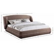 Meridian Furniture Sandro Brown Chenille Fabric Upholstered Full Bed