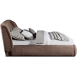 Meridian Furniture Sandro Brown Chenille Fabric Upholstered Full Bed