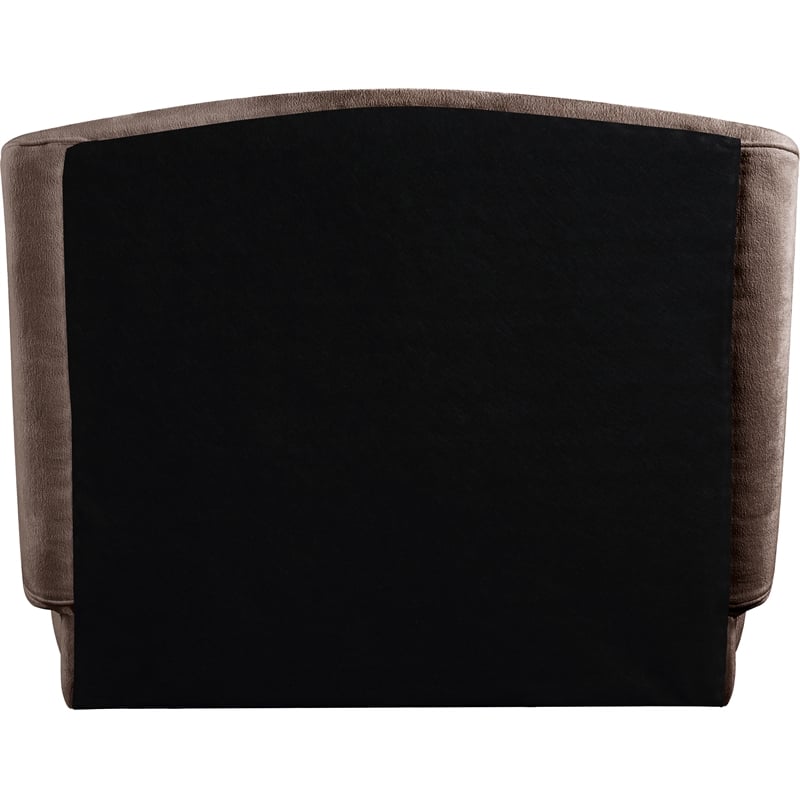 Meridian Furniture Sandro Brown Chenille Fabric Upholstered Twin Bed