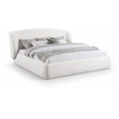 Meridian Furniture Sandro Cream Chenille Fabric Upholstered Full Bed
