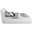Meridian Furniture Sandro Cream Chenille Fabric Upholstered Full Bed