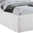 Meridian Furniture Sandro Cream Chenille Fabric Upholstered Full Bed