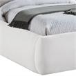 Meridian Furniture Sandro Cream Chenille Fabric Upholstered Full Bed