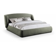 Meridian Furniture Sandro Green Chenille Fabric Upholstered Full Bed