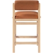 Meridian Furniture Roundhill Cognac Vegan Leather Upholstered Counter Stool
