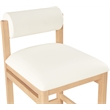 Meridian Furniture Roundhill Cream Vegan Leather Upholstered Counter Stool