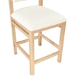 Meridian Furniture Roundhill Cream Vegan Leather Upholstered Counter Stool