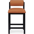 Meridian Furniture Roundhill Cognac Vegan Leather Upholstered Counter Stool