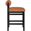Meridian Furniture Roundhill Cognac Vegan Leather Upholstered Counter Stool