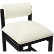 Meridian Furniture Roundhill Cream Vegan Leather Upholstered Counter Stool