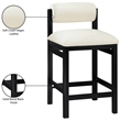 Meridian Furniture Roundhill Cream Vegan Leather Upholstered Counter Stool