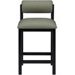 Meridian Furniture Roundhill Green Vegan Leather Upholstered Counter Stool