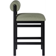 Meridian Furniture Roundhill Green Vegan Leather Upholstered Counter Stool