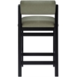 Meridian Furniture Roundhill Green Vegan Leather Upholstered Counter Stool
