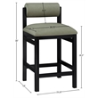 Meridian Furniture Roundhill Green Vegan Leather Upholstered Counter Stool