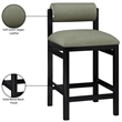 Meridian Furniture Roundhill Green Vegan Leather Upholstered Counter Stool