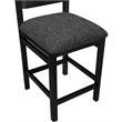 Meridian Furniture Roundhill Black Linen Textured Fabric Counter Stool