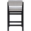 Meridian Furniture Roundhill Grey Linen Textured Fabric Counter Stool
