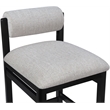 Meridian Furniture Roundhill Grey Linen Textured Fabric Counter Stool