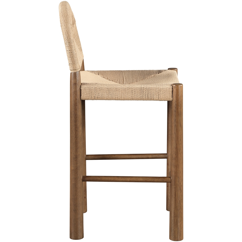 Meridian Furniture Bohemia Beige Woven Seagrass Cord Counter Stool