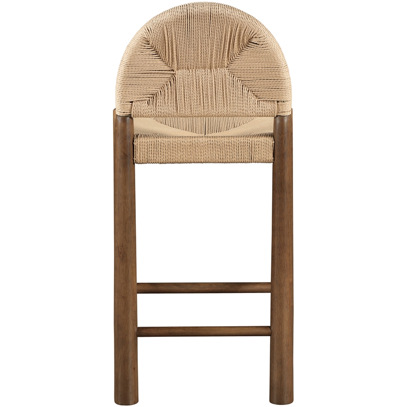 Meridian Furniture Bohemia Beige Woven Seagrass Cord Counter Stool