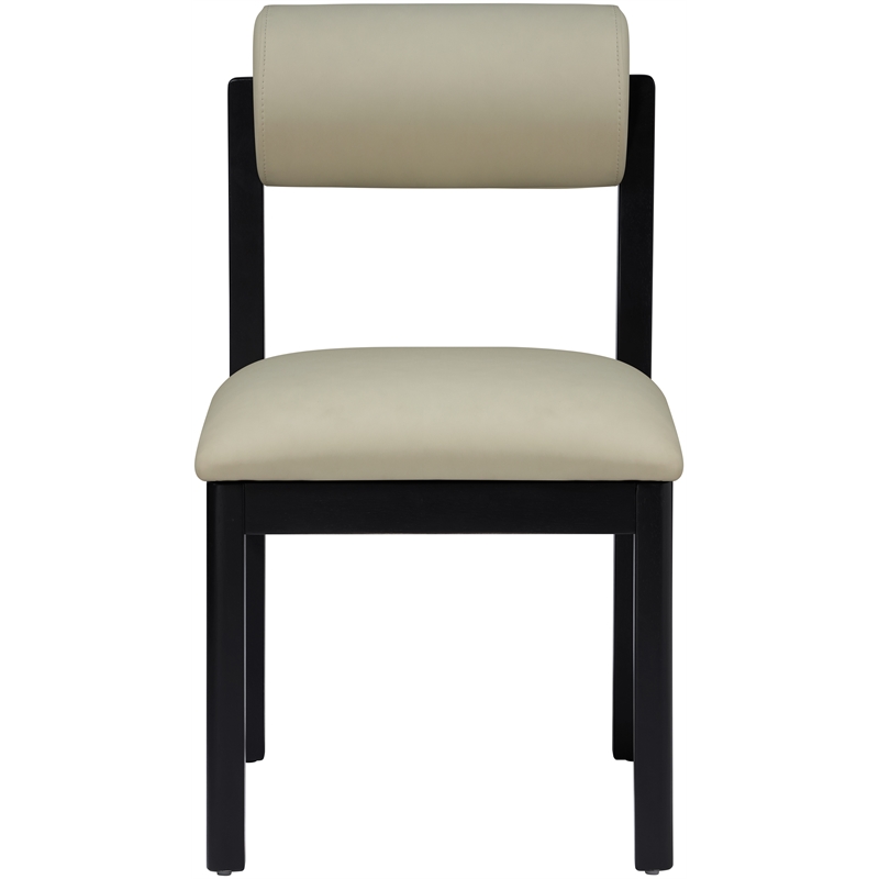 Meridian Furniture Roundhill Taupe Vegan Leather Dining Chair (Set of 2)