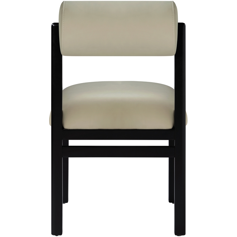 Meridian Furniture Roundhill Taupe Vegan Leather Dining Chair (Set of 2)