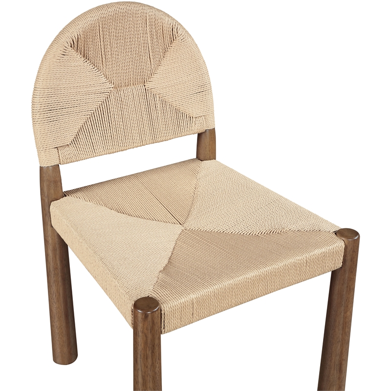 Meridian Furniture Bohemia Beige Woven Seagrass Cord Dining Chair (Set of 2)