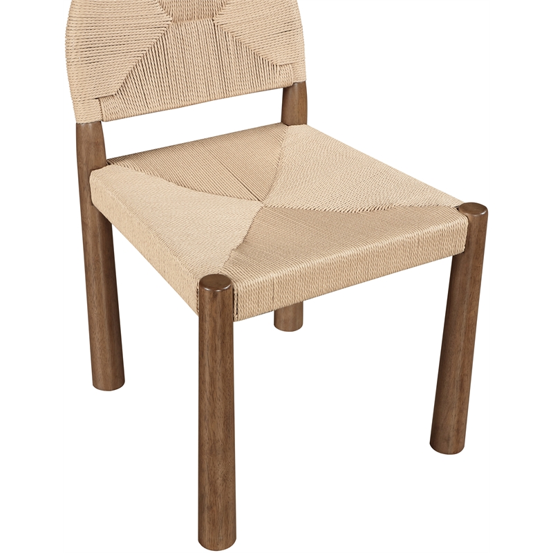 Meridian Furniture Bohemia Beige Woven Seagrass Cord Dining Chair (Set of 2)