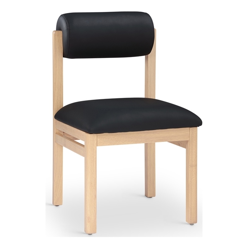 Meridian Furniture Roundhill Black Vegan Leather Dining Chair (Set of 2)
