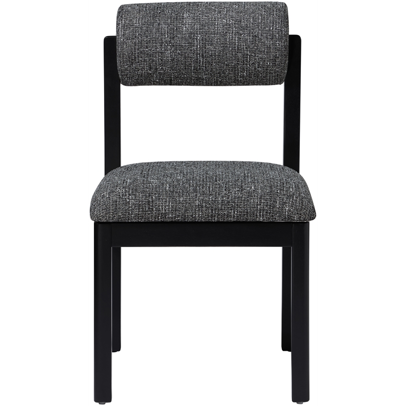 Meridian Furniture Roundhill Black Linen Textured Fabric Dining Chair (Set of 2)
