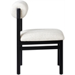 Meridian Furniture Roundhill Cream Linen Textured Fabric Dining Chair (Set of 2)