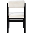 Meridian Furniture Roundhill Cream Linen Textured Fabric Dining Chair (Set of 2)