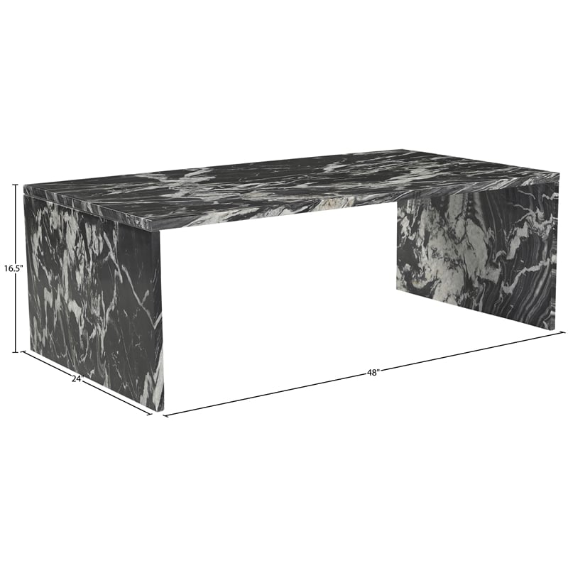 Meridian Furniture Vernazza Black Marble Coffee Table