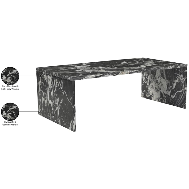 Meridian Furniture Vernazza Black Marble Coffee Table