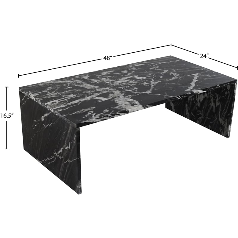 Meridian Furniture Vernazza Black Marble Coffee Table