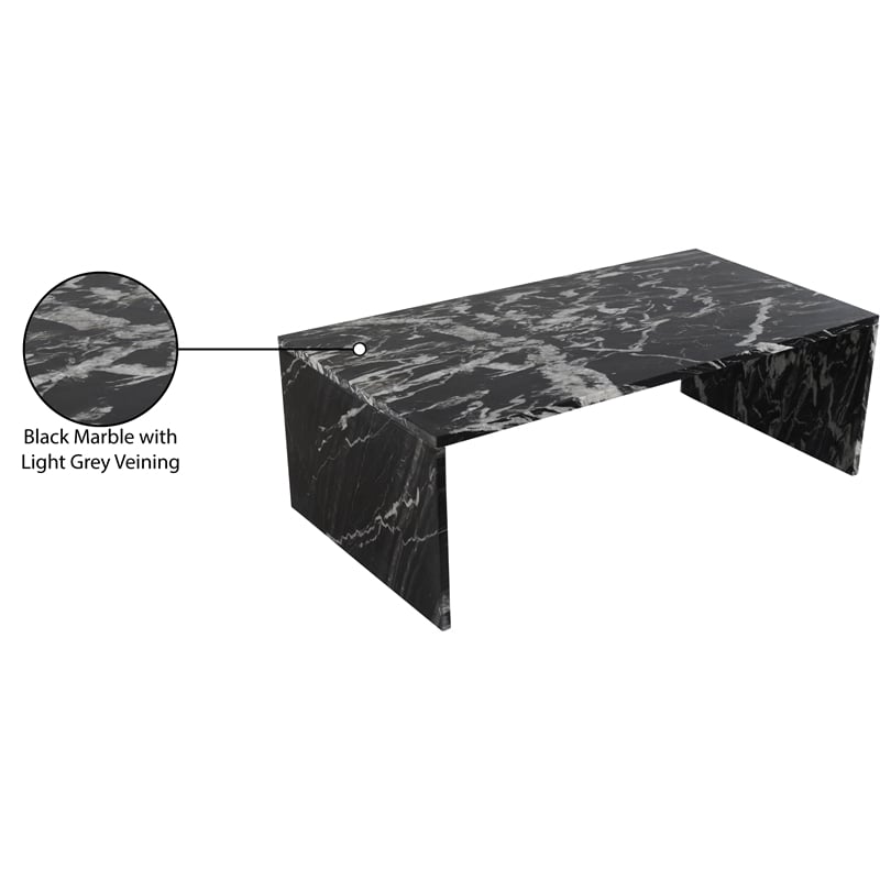 Meridian Furniture Vernazza Black Marble Coffee Table