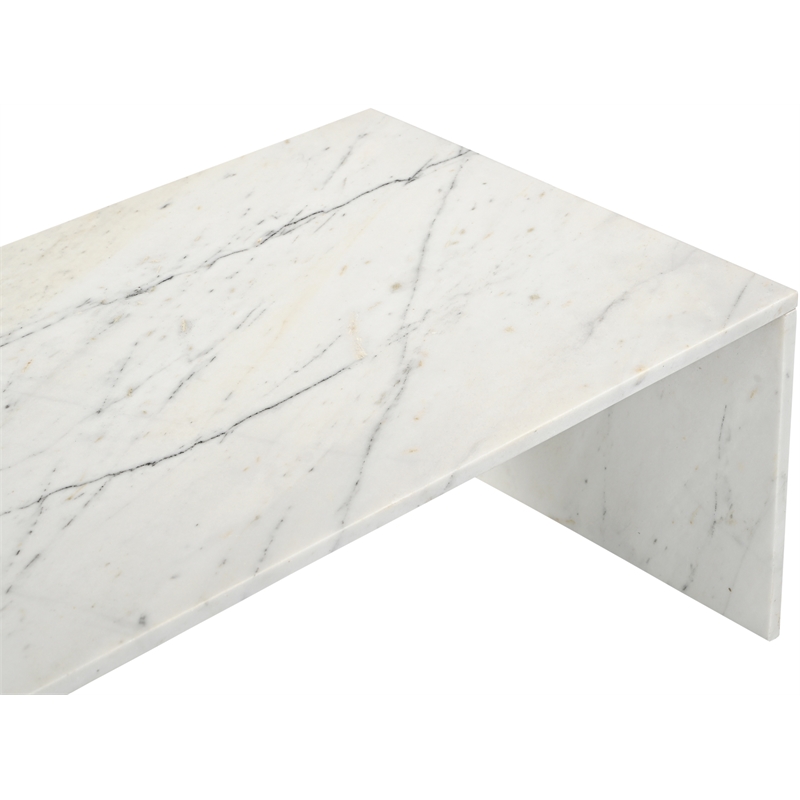 Meridian Furniture Vernazza White Marble Coffee Table