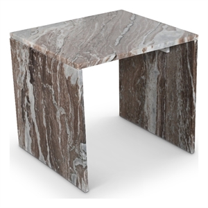 Meridian Furniture Vernazza Brown Marble End / Side Table