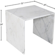 Meridian Furniture Vernazza White Marble End / Side Table